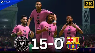 FIFA 24 - MESSI, RONALDO, NEYMAR, MBAPPE, HAALAND, ALL STARS | Inter Miami 15-0 Barcelona