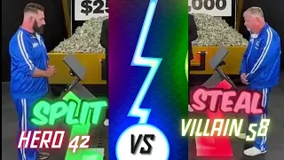 42 VS 58 SPLIT OR STEAL MR BEAST GIVES SECOND CHANCE // WOULD YOU SPLIT OR STILL $250,000