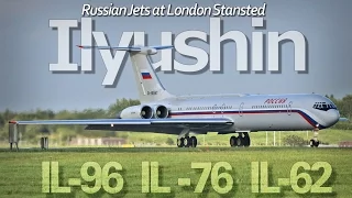 Ilyushin Russian Planes IL-62 IL-76 IL-96 Aeroplanes London Stansted Airport Loud Rare Planespotting