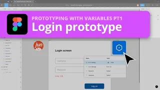 Figma Variables Pt1 ⚡ - Login screen prototype with string and boolean variables