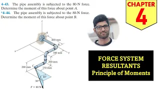 4-43 Force System Resultant Moments Chapter 4 (Hibbeler Statics 14th Edition) Engineers Academy