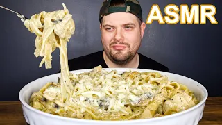 ASMR CHICKEN FETTUCINI ALFREDO MUKBANG | DAVE KAY ASMR