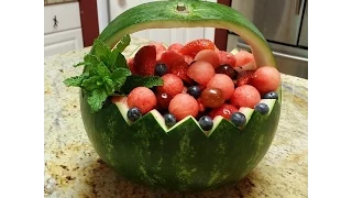 How to make watermelon fruits basket.