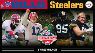 Buffalo’s 10 Game AFC Playoff Win Streak ENDS! (Bills vs. Steelers 1995 AFC Divisional)