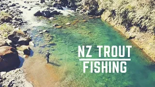 NZ Trout Fishing. Big Brown Epic Water