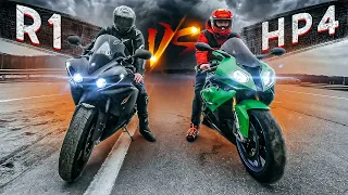 ЗАРУБА BMW S1000RR HP4 VS R1 .КАК КУПИТЬ НОВЫЙ СПОРТБАЙК.