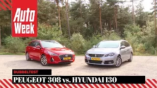 Peugeot 308 vs. Hyundai i30 - AutoWeek Dubbeltest - English subtitles