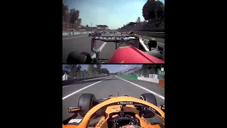 Verstappen vs Ricciardo start onboard. Italy 2021