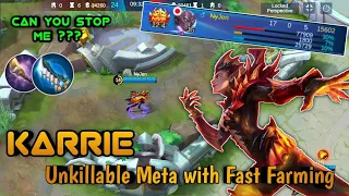 Karrie The Tank Destroyer | Unlikable Karrie meta build with fastest gameplay :karrie mobile legends