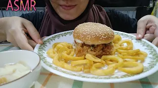 ASMR / KFC ZINGER BURGER + CURLY FRIES / *No Talking* Eating Sound