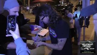 Dave Grohr greets fans outside Craig's Restaurant in West Hollywood