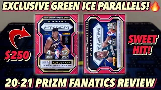 EXCLUSIVE GREEN ICE PARALLELS! SWEET HIT!🔥 | 2020-21 Panini Prizm Basketball Fanatics Blaster Review