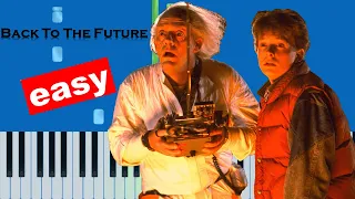 Back To the Future Theme Song (Slow Easy) Piano Synthesia Tutorial