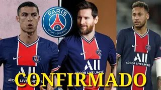 OFICIAL! PSG CONFIRMA MESSI, NEYMAR E CRISTIANO RONALDO