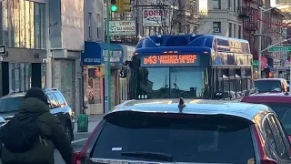 MTA bus: New flyer XN40 #795 Breezing past Graham Ave