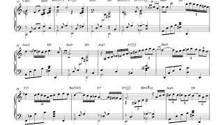 Summertime. Arranged for solo piano, with music sheet.
