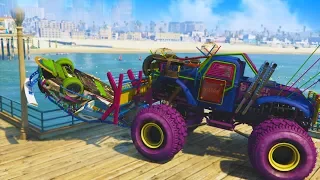 HE WAS NOT HAPPY ABOUT THIS! *MONSTER TRUCK TROLLING!* | GTA 5 THUG LIFE #196