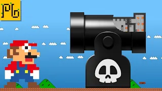 Mario vs the Giant Bill Blaster Maze(Mario Cartoon Animation)