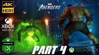 Marvel's Avengers [4K HDR 60FPS Xbox One X - Xbox Series X UHD] Gameplay Part #4 No Commentary