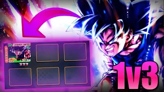 Can Revival Ultra Instinct Goku 1v3 ANYONE In PvP?? (Dragon Ball LEGENDS)