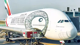 Pełna wycieczka samolotem Emirates Business Class A380 | Dubaj do Seulu (+ poczekalnia)