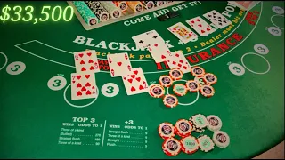 Blackjack SHOCKING $33,500 Bets! INTENSE High Limit Casino Gambling Session! #casino #gambling