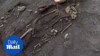 Skeletons from Bedlam Hospital site uncovered by Crossrail - Daily Mail