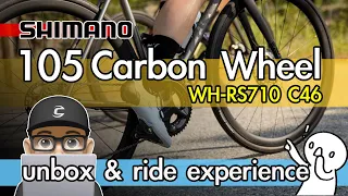 Shimano 105 Carbon Wheelset RS710 C46 / 105 7150 Di2 Unbox Ride Experience / Roadbike Carbon Wheel