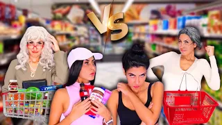 AVÓ RICA VS POBRE NO SUPERMERCADO Jaciara vs Bruna