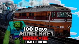 I Survive 100 Days with OIL TRAIN in Zombie Land | Minecraft Hardcore...