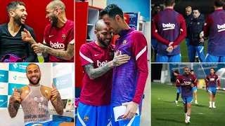 Dani Alves trains under Xavi for the FIRST time at Barcelona! | Ousmane Dembélé is first to arrive!