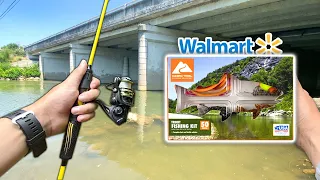 $5 Walmart Creek Fishing Kit!! (Surprise Catch!)