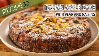 Italian Apple and Pear Cake with Raisins