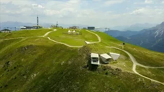 Drone footage captures Zaha Hadid's mountaintop museum in South Tyrol