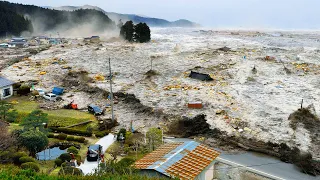 Tsunami warning! Powerful 7.3M earthquake destroys Fukushima, Japan