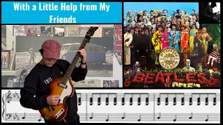 With a Little Help from My Friends by The Beatles (Bass cover with Tab)