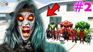 GTA 5 : SHINCHAN & Avengers Attacked By Scary Ghost And Franklin in GTA 5 ! | Techerz