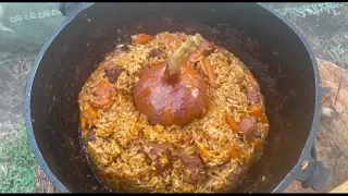 Плов на казане/ Pilaf on a cauldron/ Cахалыы плов