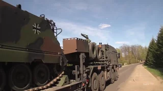 In Lithuania arrived NATO Battalion,- German heavy equipment on arrived. NATO tanks