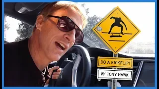 Watch Legend Tony Hawk Yelling "Do A Kickflip!" At Skateboarders From His Car