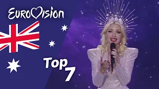 Top 7 ESC Songs Ever: Australia | Best Australian Eurovision Songs