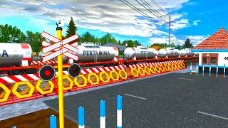 Time Lapse Perlintasan Kereta Api - Kompilasi Kereta Api Ketel Trainz Simulator Episode 101