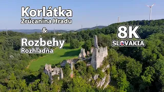 Zrucanina Hradu Korlatka & Rozhľadňa Rozbehy - Cerová - Malé Karpaty 🇸🇰 8K Slovakia