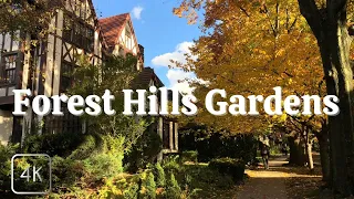 Fall in New York 2022. Best Neighborhood : Forest Hills Gardens, Queens (4K)