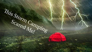 Solo Camping, Surviving a Record Breaking Arctic Storm. Heavy Rain, Thunderstorms & Lightning ASMR