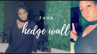 Faux Hedge TV Wall (DIY)