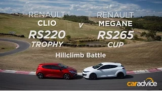 Renault Clio RS220 Trophy v Renault Megane RS265 Cup - Hillclimb Battle