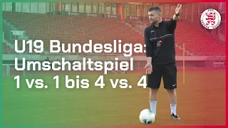 1 vs. 1 to 4 vs. 4 switching game | Football training | coachbetter x KSV Hessen Kassel