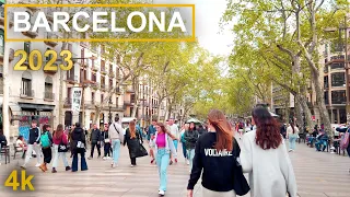 BARCELONA 2023, Spain - 4K City Walking Tour -All Episodes- La Rambla- Sagrada Familia- Park Güell