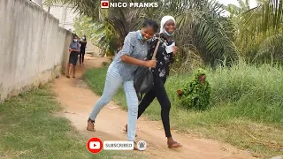 THE BUSHMAN SURPRISED THESE PRETTY AFRICAN LADIES! BUSHMAN VS TRASHMAN PRANKS